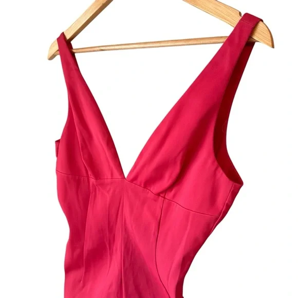 Vintage D&G Dolce & Gabbana Pink Cocktail Sleeveless Deep Plunge Dress, Size 4 - Picture 5 of 16